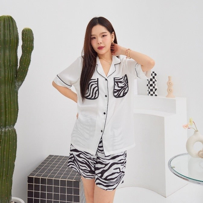 ชุดนอน Muslin Pajamas Silk Satin( รุ่น N3006 T3006 N3007 T3007)