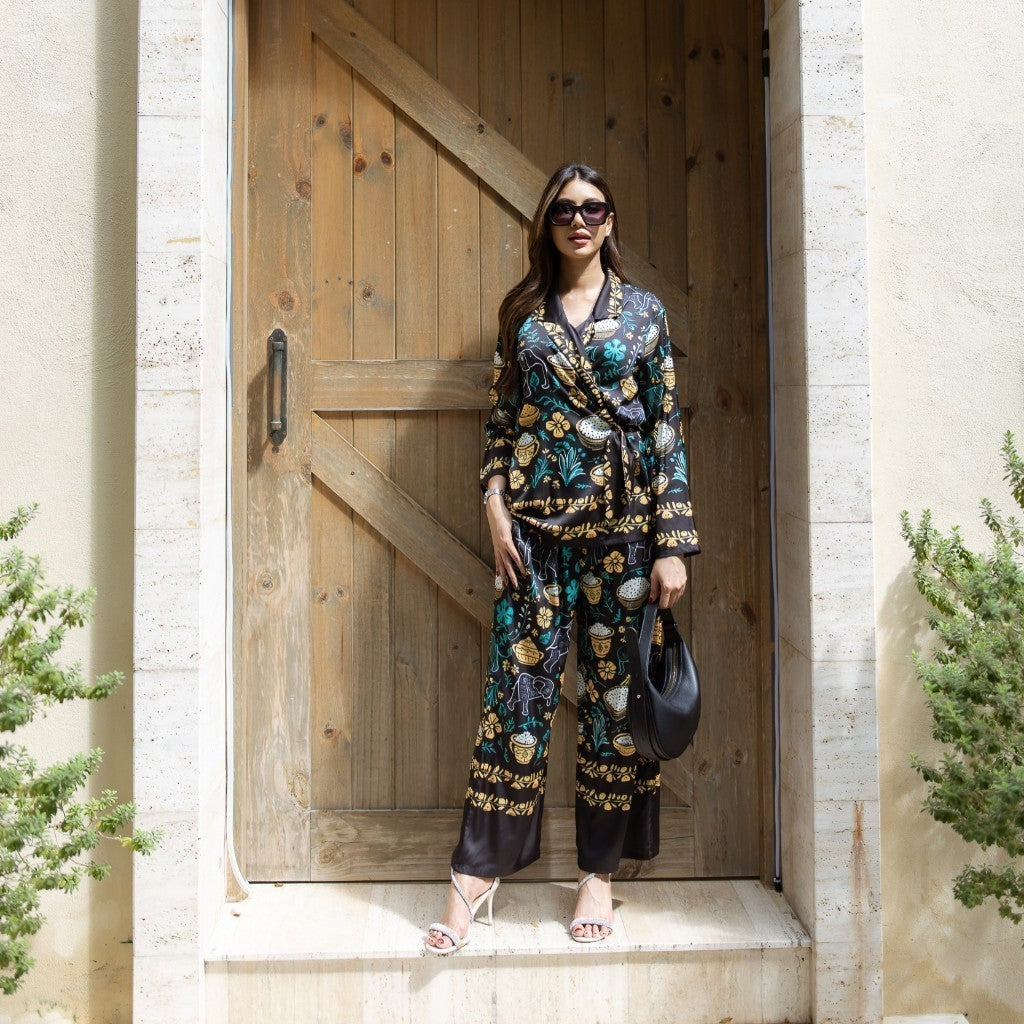 ชุดนอน Muslin Pajamas Silk Satin (P5054 P5055 P5056 P5057 P5058 P5059 P5064)