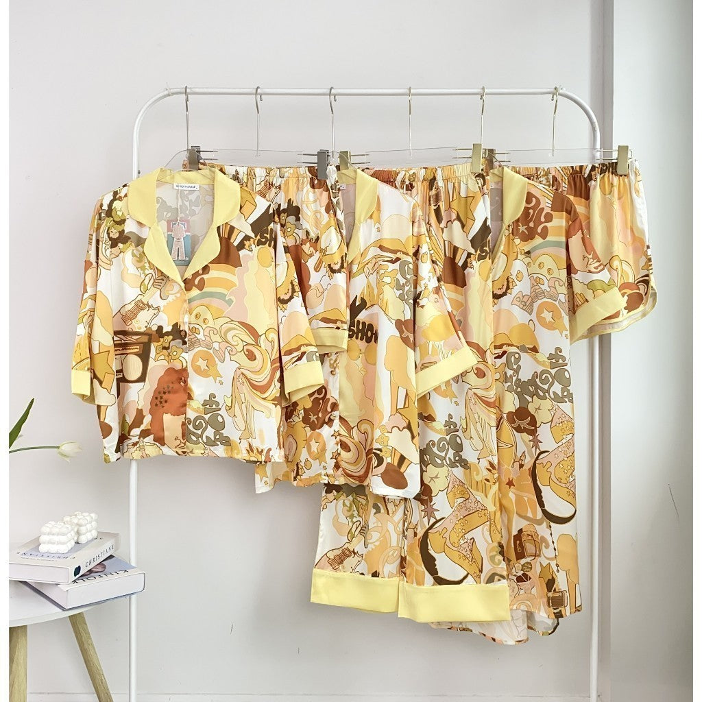 ชุดนอน Muslin Pajamas Silk Satin (W2063 V2063 K2063)