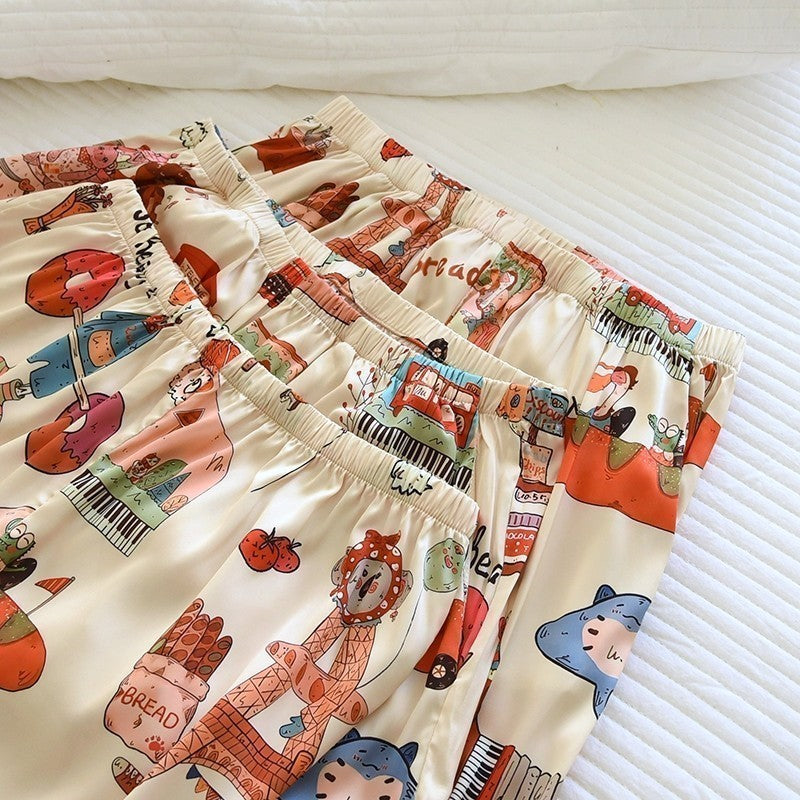 ชุดนอน Muslin Pajamas Silk Satin รุ่น (W2101 V2101 K2101)