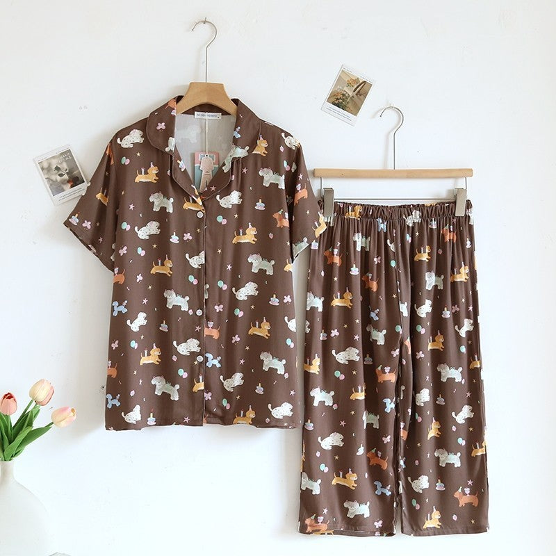 ชุดนอน Muslin Pajamas Organic bamboo รุ่น (A1019 B1019 E1019) | ชุดนอนผู้หญิง