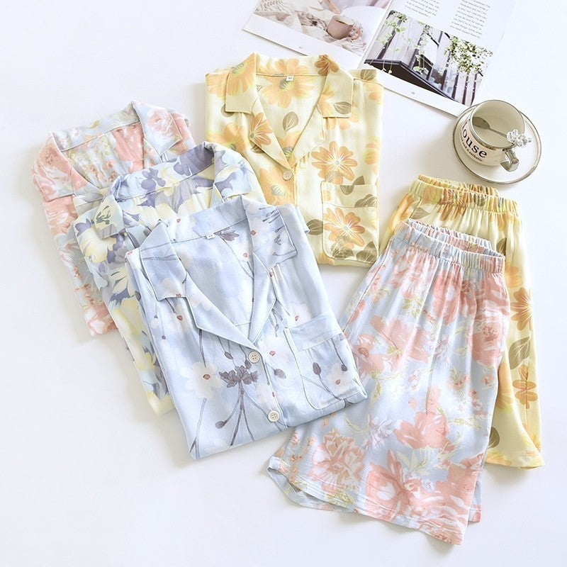 ชุดนอน Muslin Pajamas Organic bamboo รุ่น (A450 A451 A452 A453)|ชุดนอนผู้หญิง