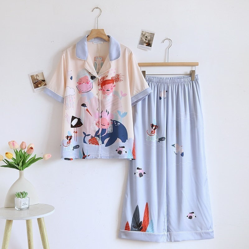 ชุดนอน Muslin Pajamas Silk Satin รุ่น (N5078 T5078 K5078)
