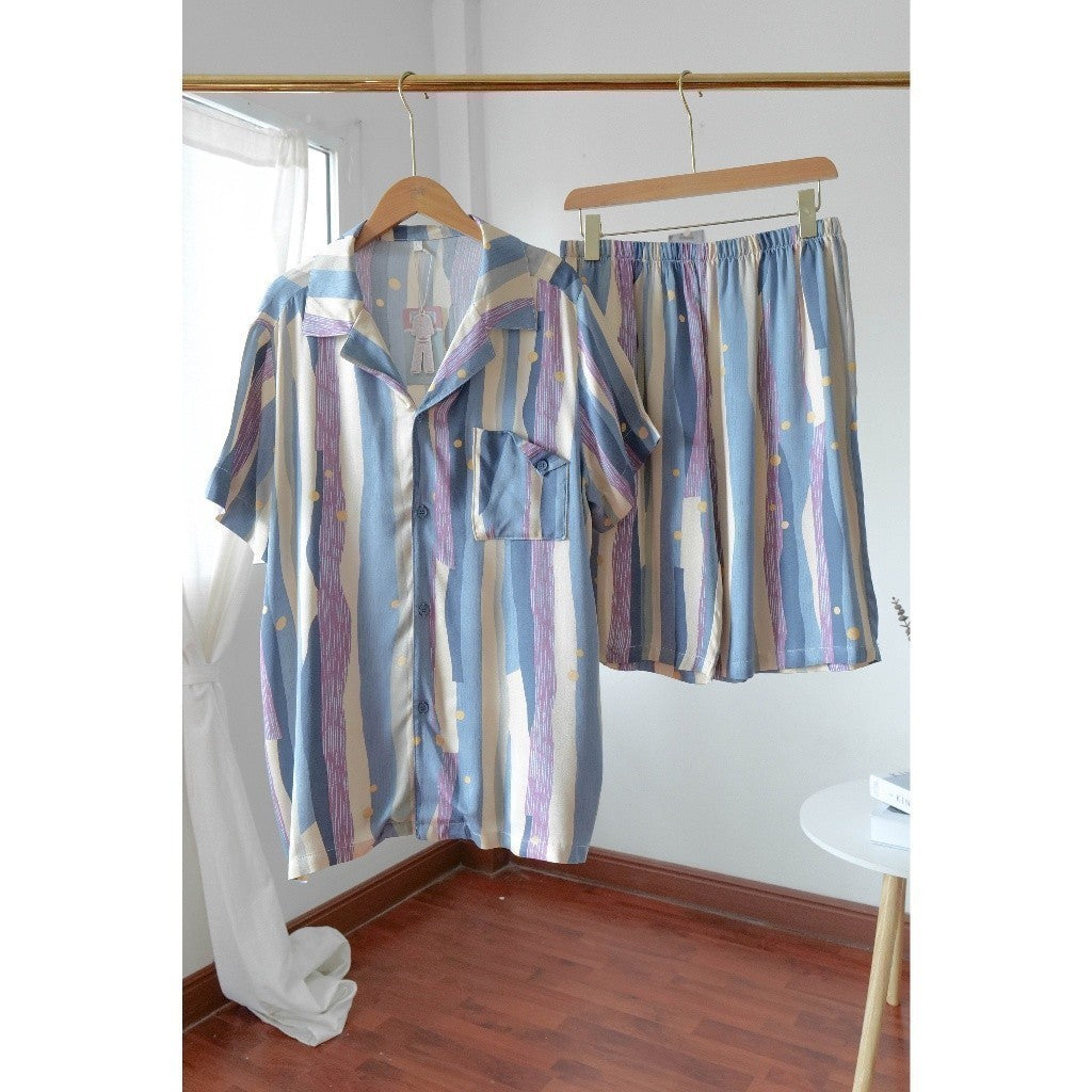 ชุดนอน Muslin Pajamas Organic bamboo ( Y104 )