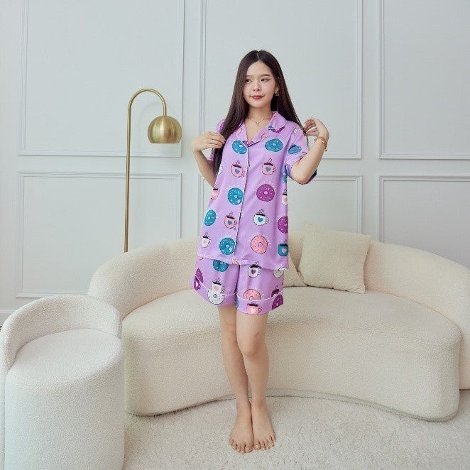 ชุดนอน Muslin Pajamas Silk Satin( รุ่น N3021 T3021 L3021 )