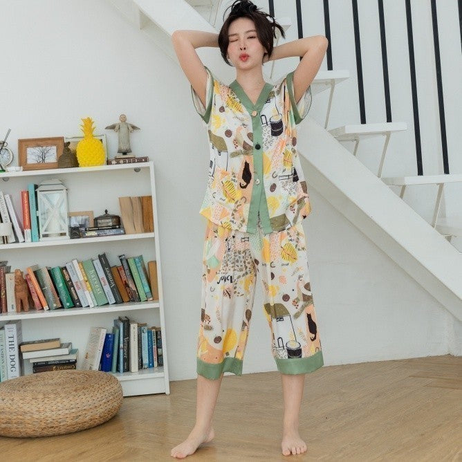 ชุดนอน Muslin Pajamas Silk Satin( รุ่น N797 T797 )