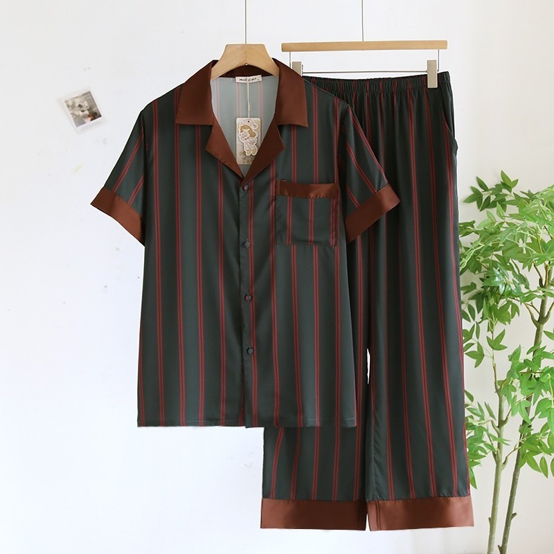 ชุดนอน Muslin Pajamas Collection Muslin Pet รุ่น Retro Vintage (N3228 T3228 Y3228 Y3229)|ชุดนอนคู่รัก