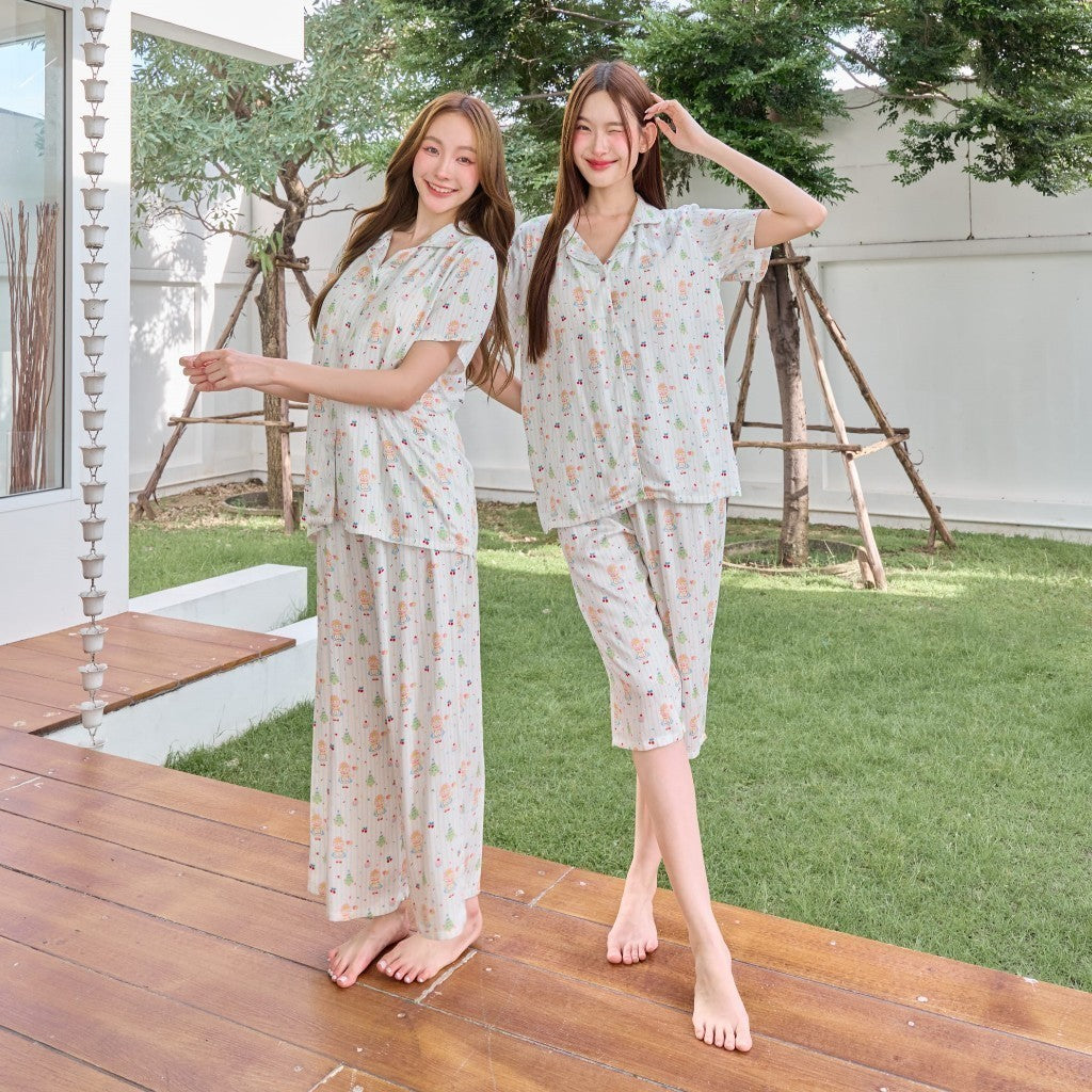 ชุดนอน Muslin Pajamas Organic bamboo รุ่น Forest Fairy (A1003 B1003 E1003)|ชุดนอนมีบรา,ชุดนอนผู้หญิง