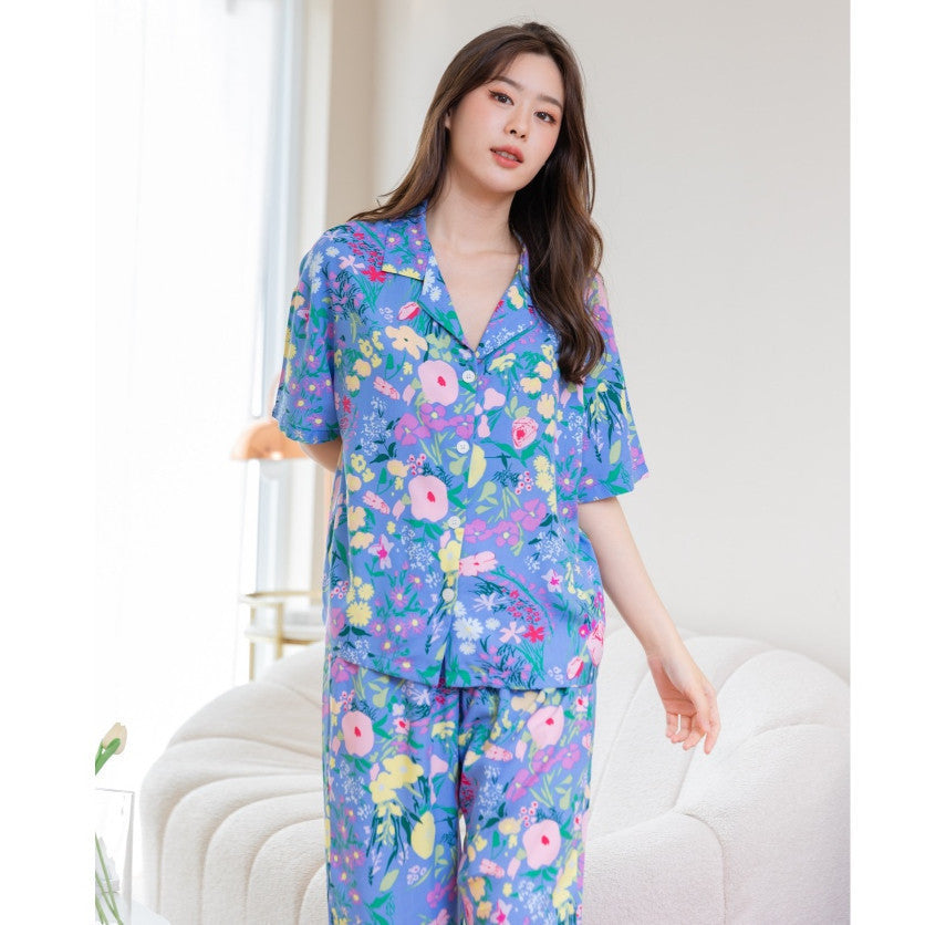 ชุดนอน Muslin Pajamas Organic bamboo (A465 G342)