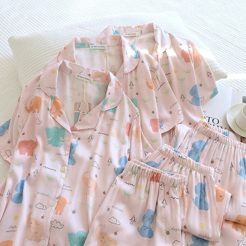 ชุดนอน Muslin Pajamas Organic bamboo รุ่น (A1017 B1017 E1017)| ชุดนอนผู้หญิง