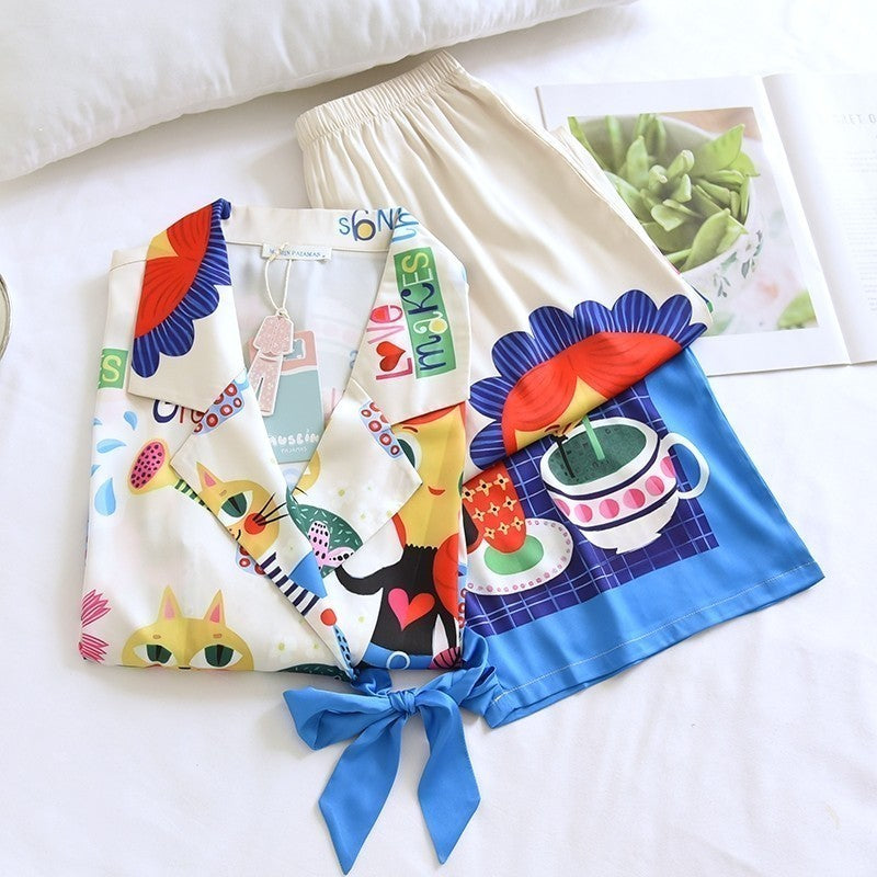 ชุดนอน Muslin Pajamas Silk Satin (T5068 P5067 P5068)