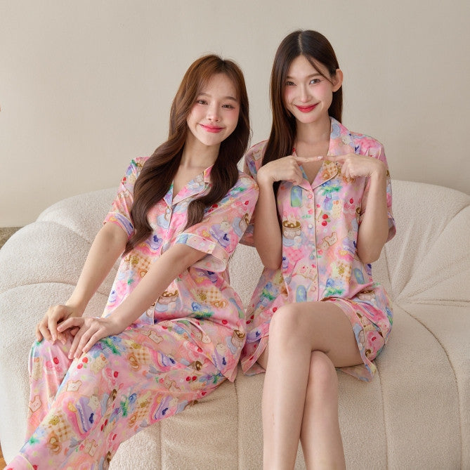 ชุดนอน Muslin Pajamas Silk Satin (N5035 T5035)