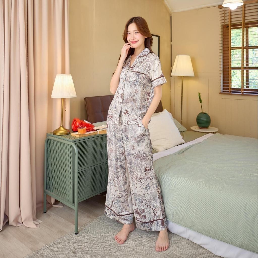 ชุดนอน Muslin Pajamas Silk Satin ( รุ่น Artnimal N3042 T3042 P3042 L3042 )