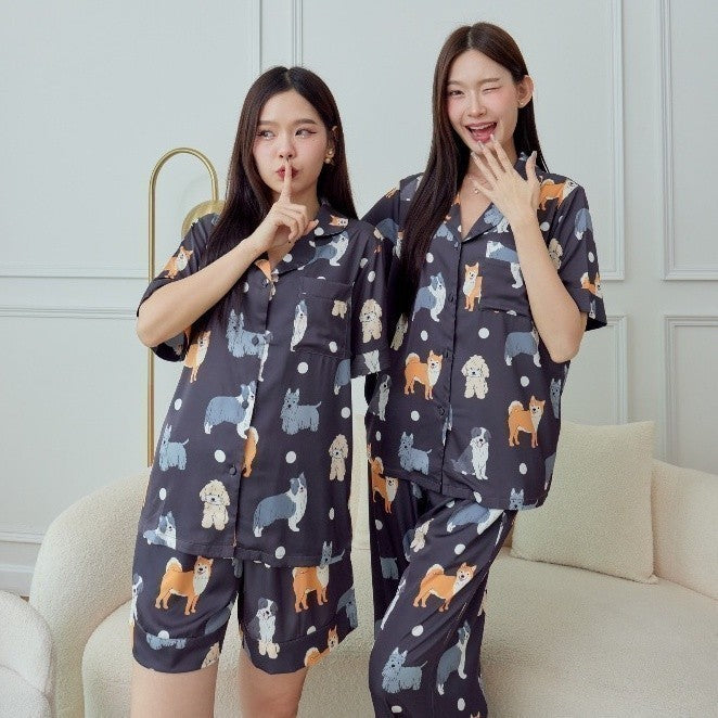 ชุดนอน Muslin Pajamas ชุดนอนSilk Satin( รุ่น N3022 T3022 )