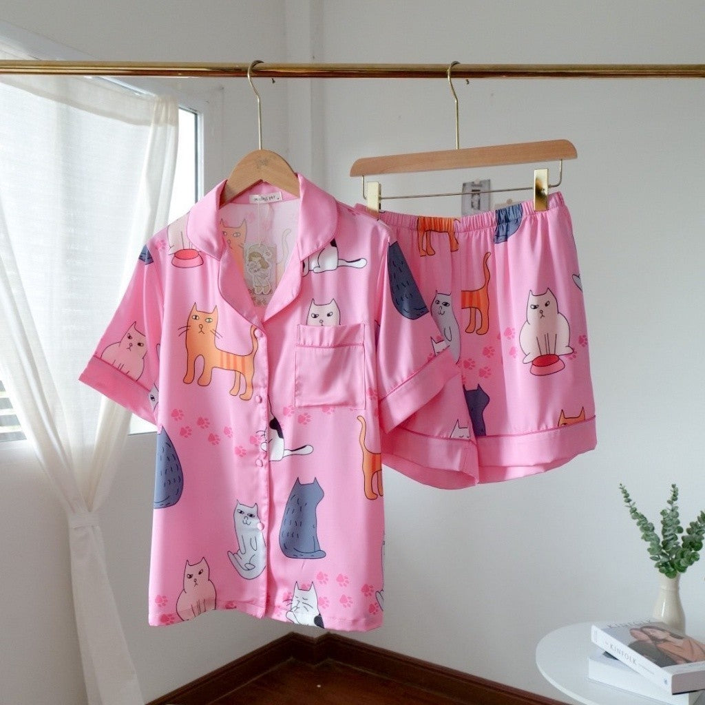 ชุดนอน Muslin Pajamas Collection Muslin Pet Silk Satin ( N1 N2 N3 N5 T1 T2 T3 T5 )