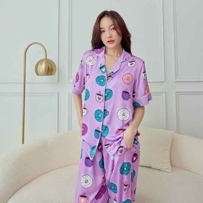 ชุดนอน Muslin Pajamas Silk Satin( รุ่น N3021 T3021 L3021 )