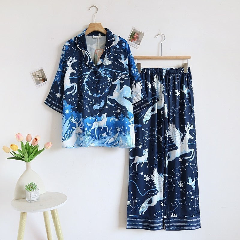 ชุดนอน Muslin Pajamas Silk Satin (W2081 V2081 L2081)