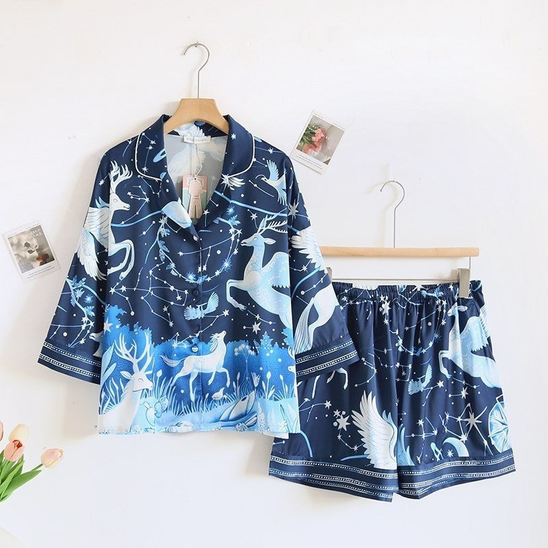ชุดนอน Muslin Pajamas Silk Satin (W2081 V2081 L2081)