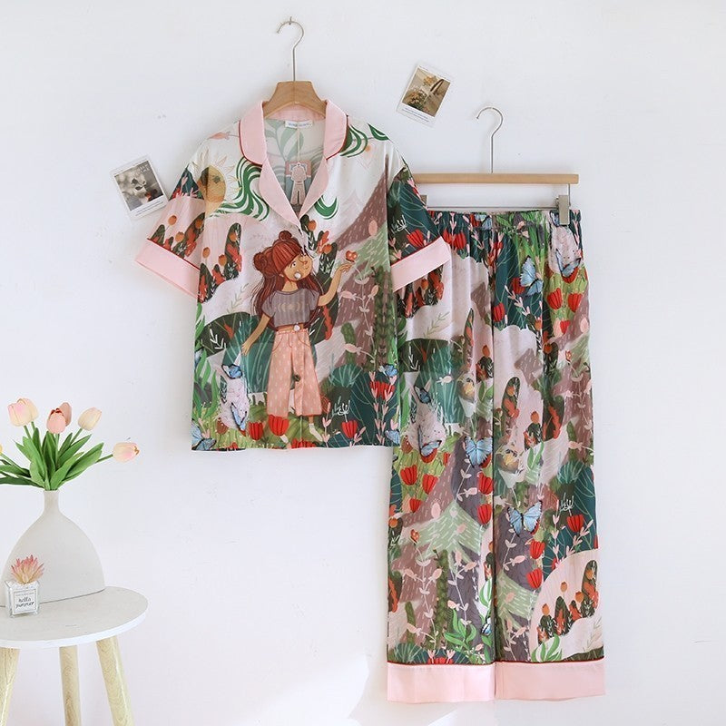 ชุดนอน Muslin Pajamas Silk Satin รุ่น (N2112 T2112 K2112)