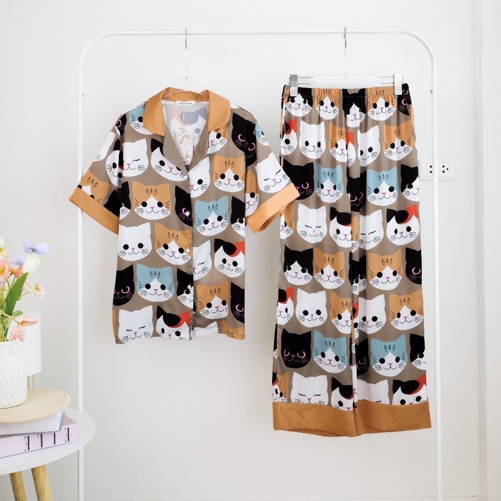ชุดนอน Muslin Pajamas Collection Muslin Pet รุ่น Calico Cat (N3079 T3079 L3079 K3079)