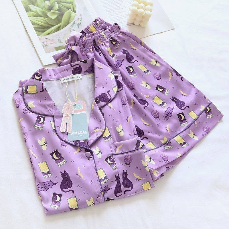 ชุดนอน Muslin Pajamas Silk Satin (N3179 T3179 L3179 K3179)