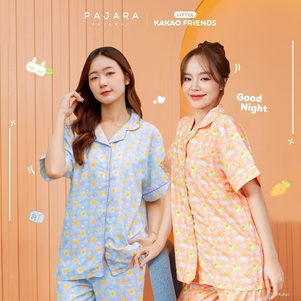 ชุดนอน 𝗟𝗜𝗧𝗧𝗟𝗘 𝗞𝗔𝗞𝗔𝗢 𝗙𝗥𝗜𝗘𝗡𝗗𝗦 Good Night2 (Little Ryan & Little Muzi)ลิขสิทธิ์แท้ Brand Pajara