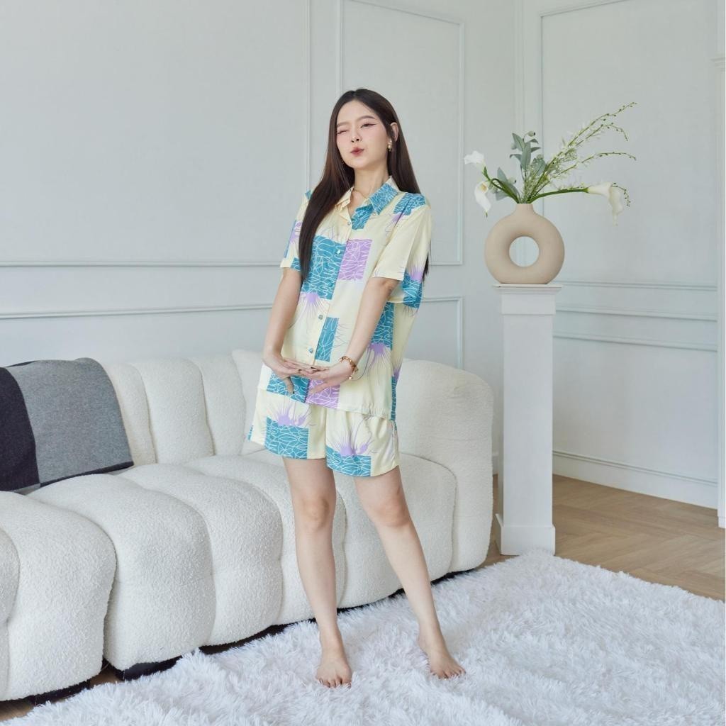 ชุดนอน Muslin Pajamas Silk Satin( รุ่น N3031 T3031 )