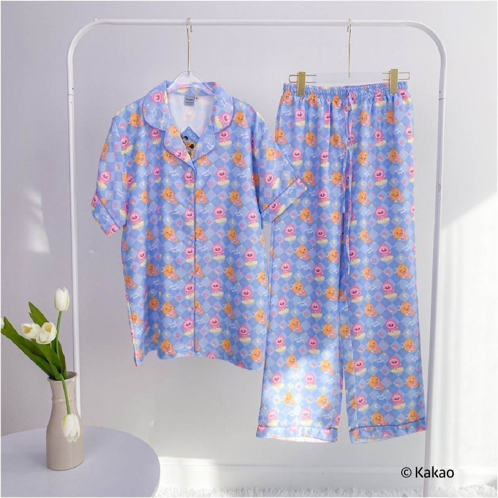 ชุดนอน 𝗟𝗜𝗧𝗧𝗟𝗘 𝗞𝗔𝗞𝗔𝗢 𝗙𝗥𝗜𝗘𝗡𝗗𝗦 Good Night2 (Little Ryan & Little Apeach) ลิขสิทธิ์แท้ Brand Pajara