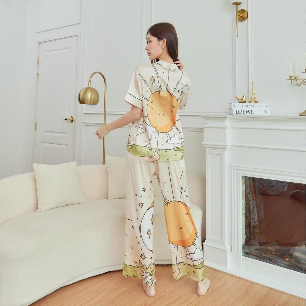 ชุดนอน Muslin Pajamas Silk Satin( รุ่น N2003 T2003 )