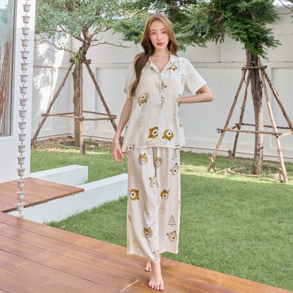 ชุดนอน Muslin Pajamas Organic bamboo (A1007 B1007 E1007)