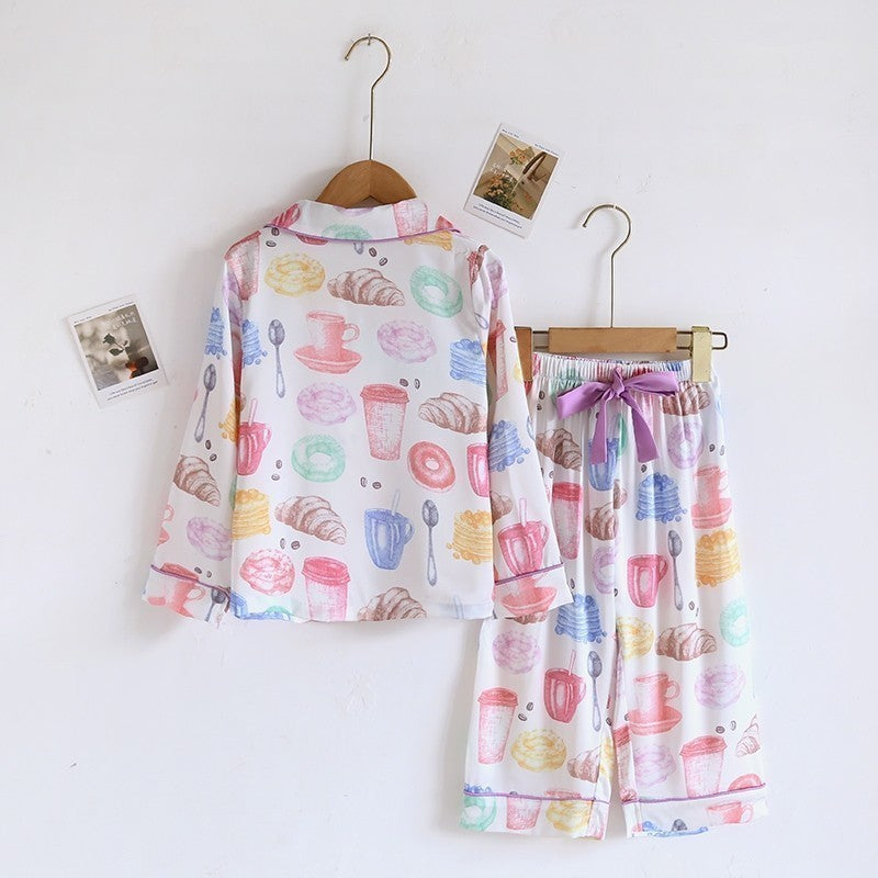 ชุดนอน Muslin Pajamas Silk Satin Make a Bake (M3054)