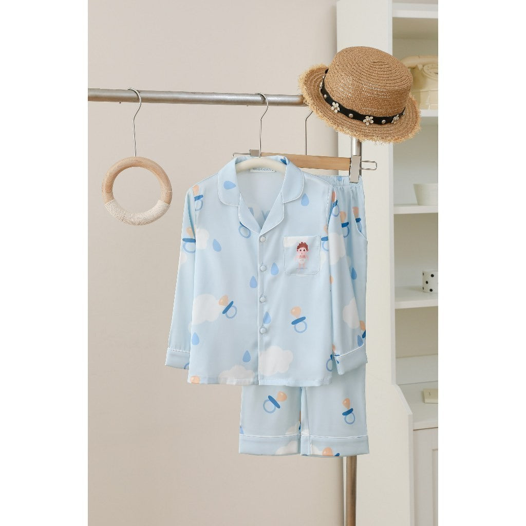 ชุดนอนเด็ก Muslin Pajamas ชุดนอน Silk Satin ( งานชุดนอนเด็ก M4042 M4043 )