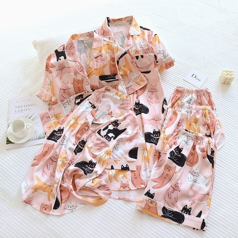 ชุดนอน Muslin Pajamas Silk Satin รุ่น (N2097 T2097 K2097)