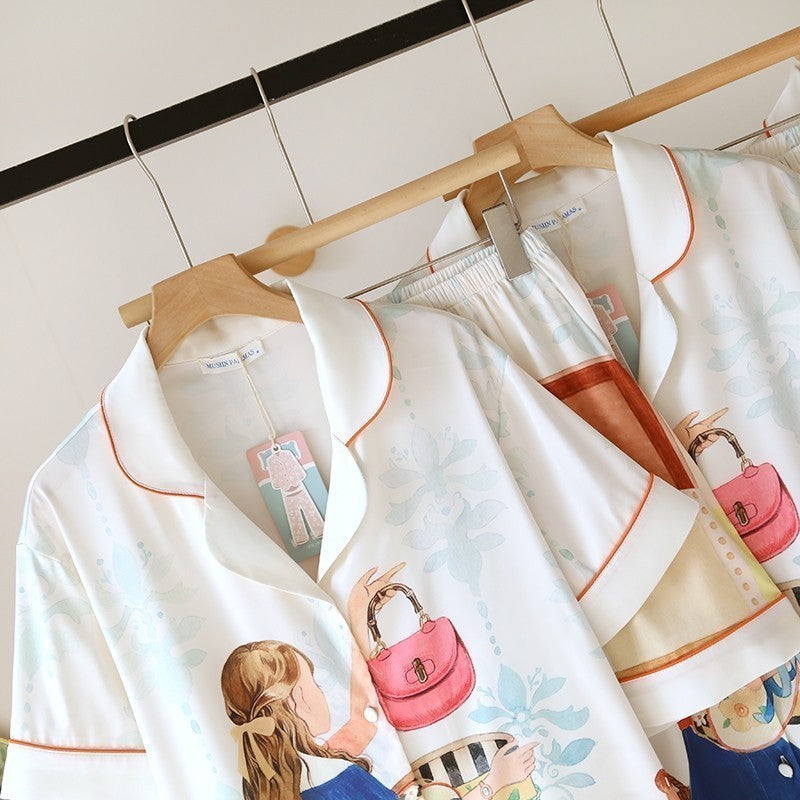 "ชุดนอน Muslin Pajamas Silk Satin (N2096 T2096 K2096)