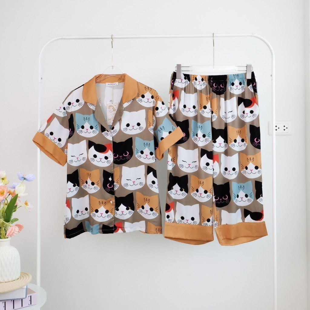 ชุดนอน Muslin Pajamas Collection Muslin Pet รุ่น Calico Cat (N3079 T3079 L3079 K3079)