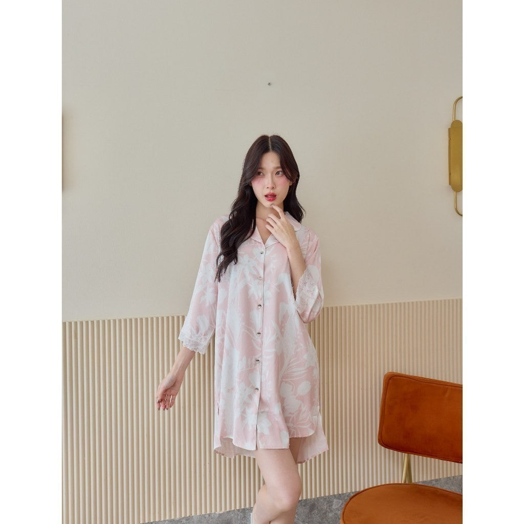 ชุดนอน Muslin Pajamas ชุดนอน Silk Jacquard ( K4047 K4048 K4049 )