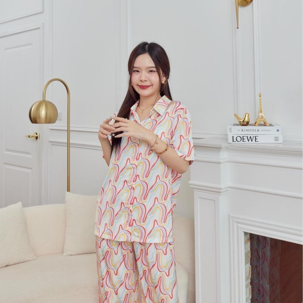 ชุดนอน Muslin Pajamas Silk Satin( รุ่น L3026 T3026 P3026 )