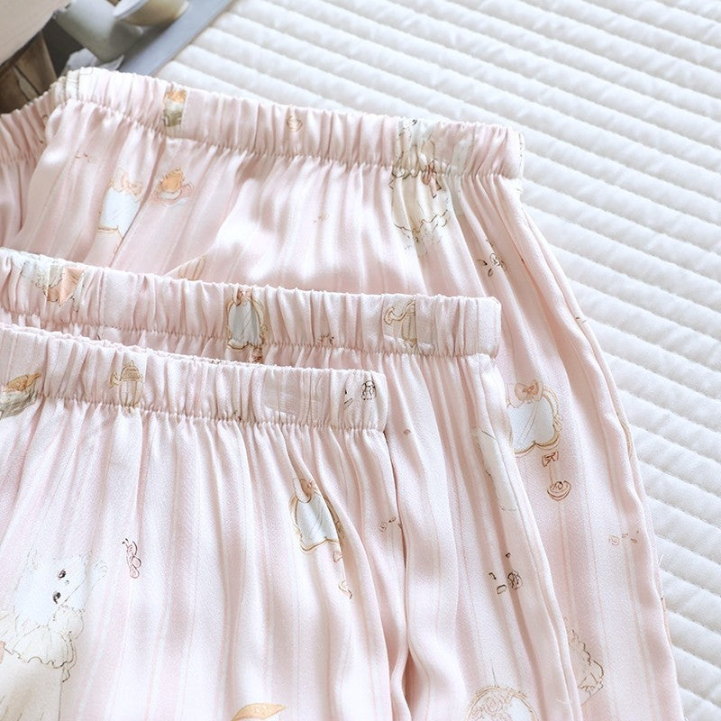 ชุดนอน Muslin Pajamas Organic bamboo รุ่นKitty Marshmallows(A1030 B1030 E1030)|ชุดนอนมีบรา