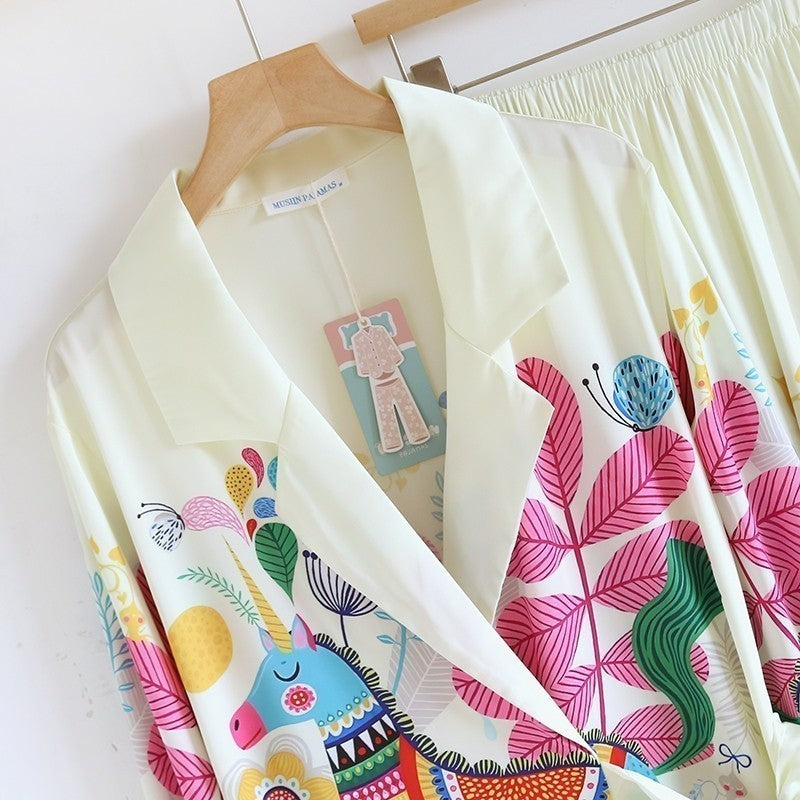 ชุดนอน Muslin Pajamas Silk Satin (T5068 P5067 P5068)