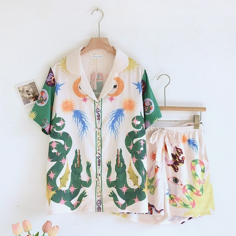 ชุดนอน Muslin Pajamas Silk Satin รุ่น (N3196 T3196)