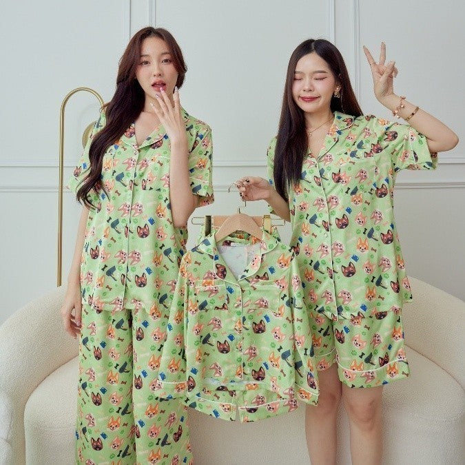 ชุดนอน Muslin Pajamas Collection Muslin Pet ชุดนอน Silk Satin ( ชุดนอนเด็ก M3011 M3015 )