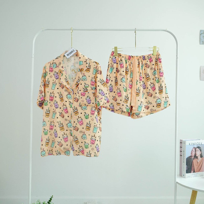 ชุดนอน Muslin Pajamas Collection Muslin Pet รุ่น Bubble Tea ( N3061 T3061 N3062 T3062)