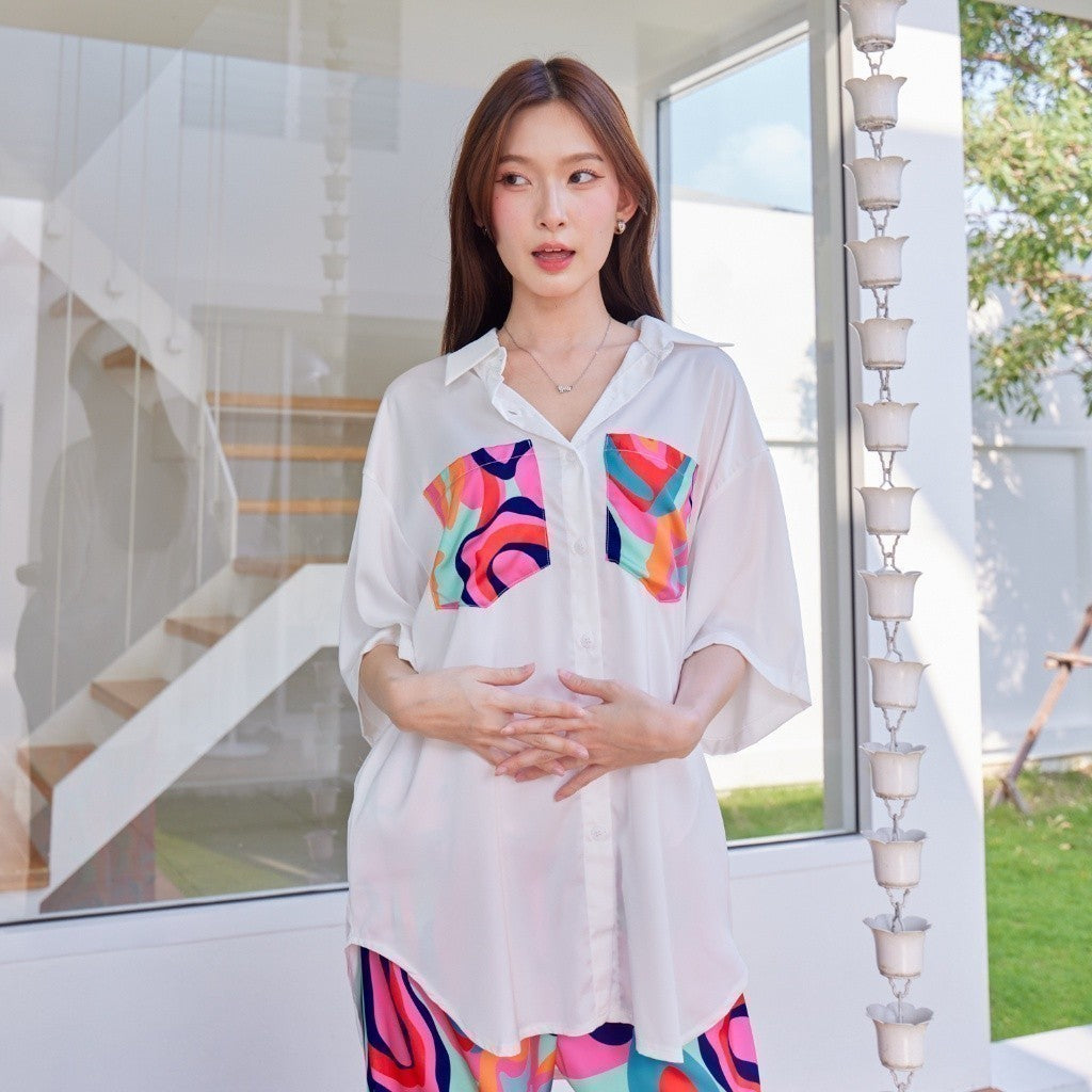 ชุดนอน Muslin Pajamas Organic bamboo ( T1077 T1078 )