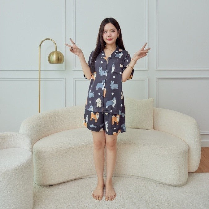 ชุดนอน Muslin Pajamas ชุดนอนSilk Satin( รุ่น N3022 T3022 )