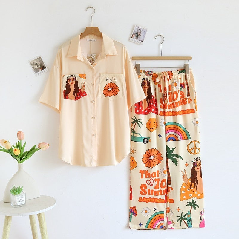 ชุดนอน Muslin Pajamas Silk Satin (T1081 T3224 T3230)