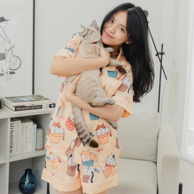 ชุดนอน Muslin Pajamas Collection Muslin Pet Silk Satin ( N1 N2 N3 N5 T1 T2 T3 T5 )