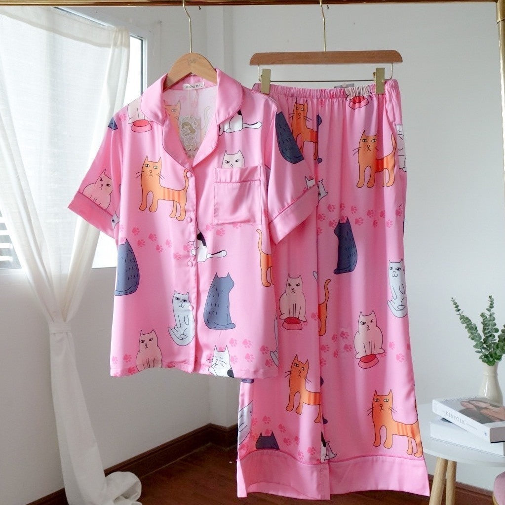 ชุดนอน Muslin Pajamas Collection Muslin Pet Silk Satin ( N1 N2 N3 N5 T1 T2 T3 T5 )