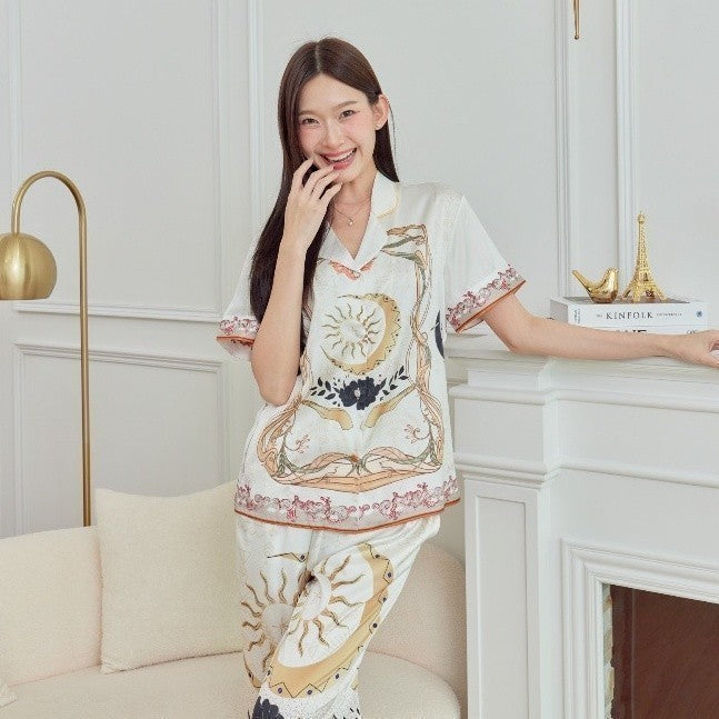 ชุดนอน Muslin Pajamas Silk Satin( รุ่น N2004 T2004 L2004 )