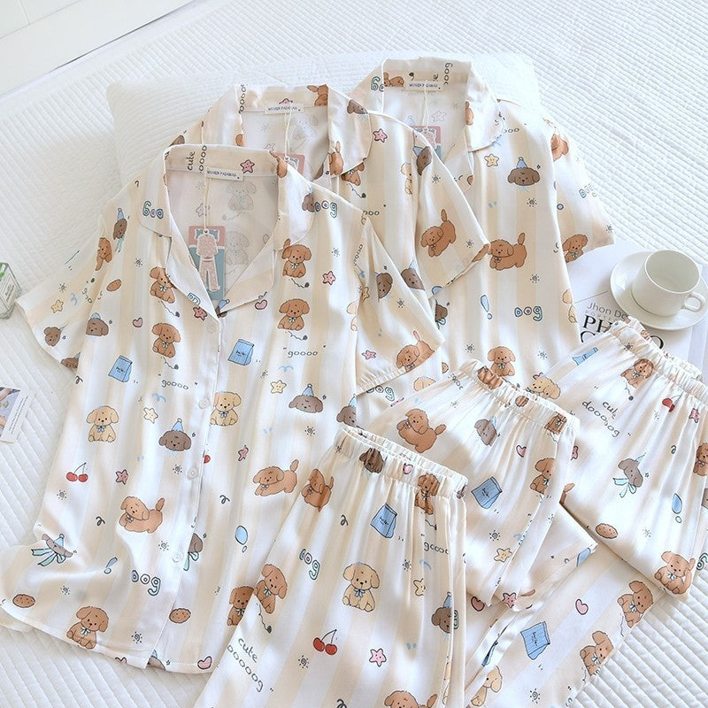 ชุดนอน Muslin Pajamas Organic bamboo รุ่น (A1023 B1023 E1023) | ชุดนอนผู้หญิง