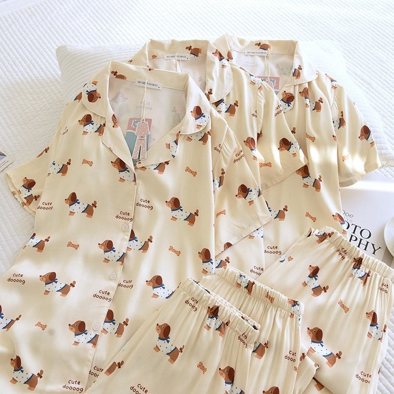 ชุดนอน Muslin Pajamas Organic bamboo รุ่น (A1021 B1021 E1021) | ชุดนอนผู้หญิง